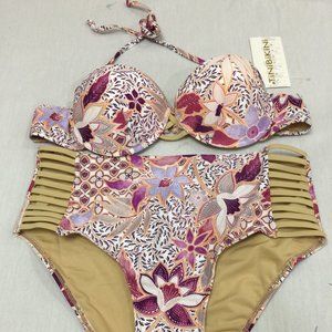 ❄️  NWT TINI BIKINI WOMENS SWIMSUIT 2 PIECE SIZE L ❄️